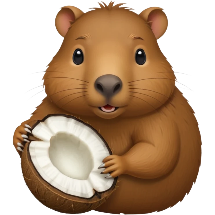 capybara with coconut shell  emoji