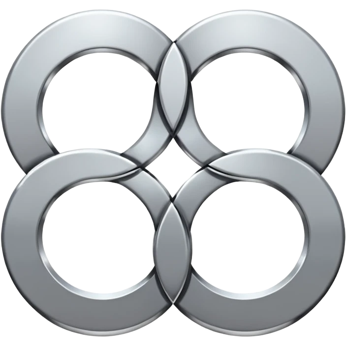 4 circles next to each other conected that looks like audi logo emoji