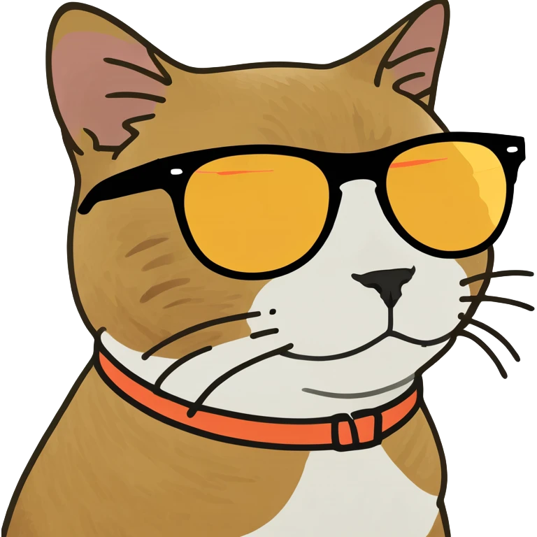 Cat with sunglasses emoji