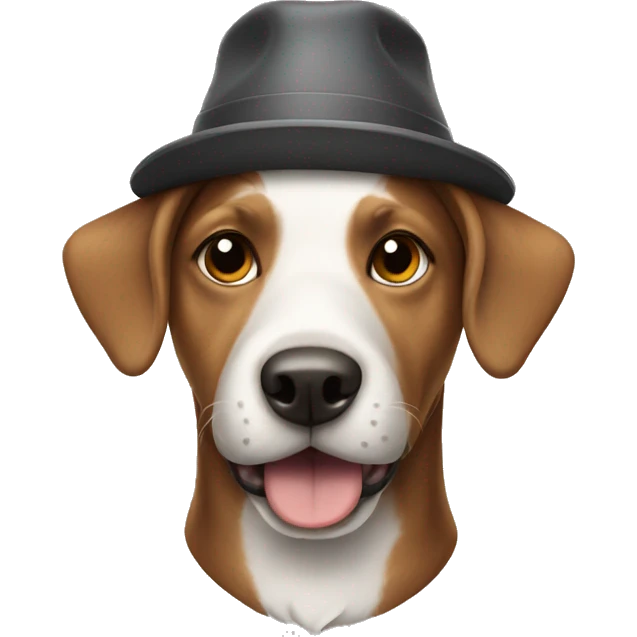 dog wearing a hat emoji