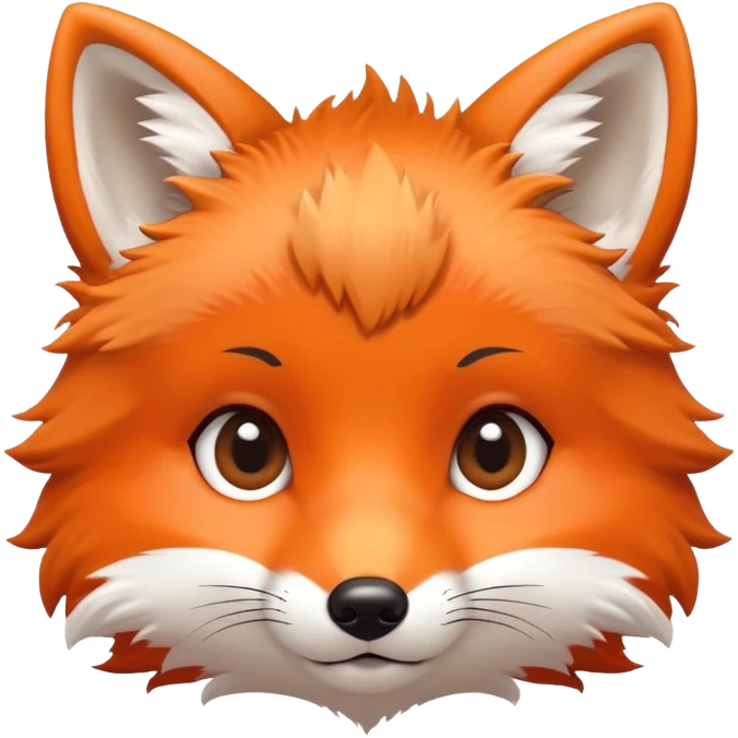Cute baby fox head emoji