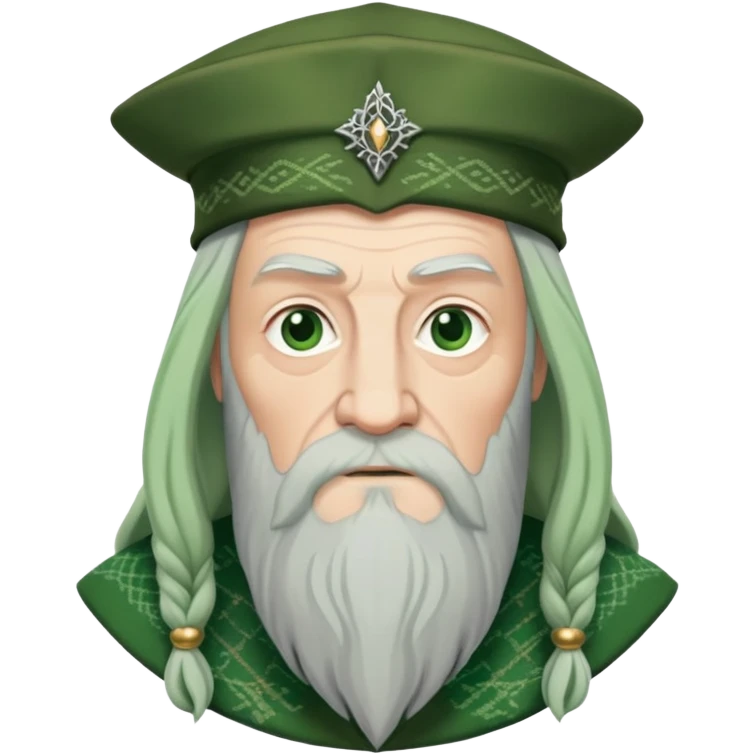 Dumbledore green scotland Tam o'shanter cap with small decorative patterns emoji