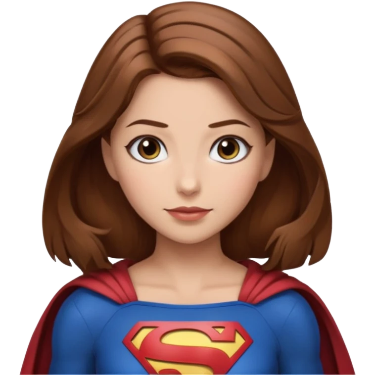 Supergirl with brown hair emoji