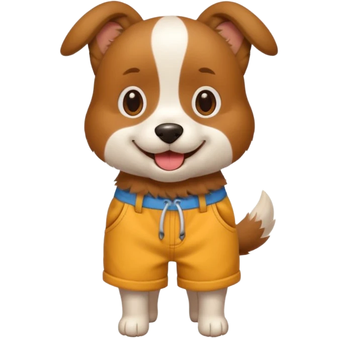 Dog wit shorts on emoji
