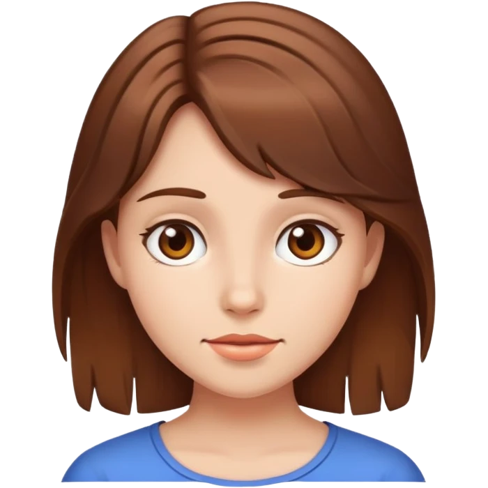 Girl whit brown hair emoji