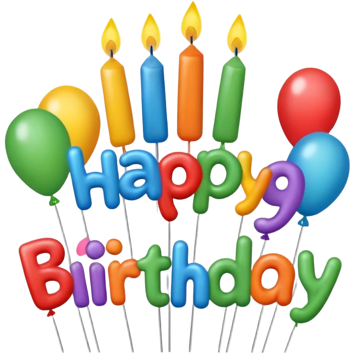 Sign with the words happy birthday  emoji