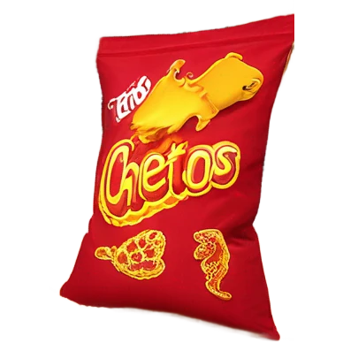 Hot Cheetos bag of chips emoji