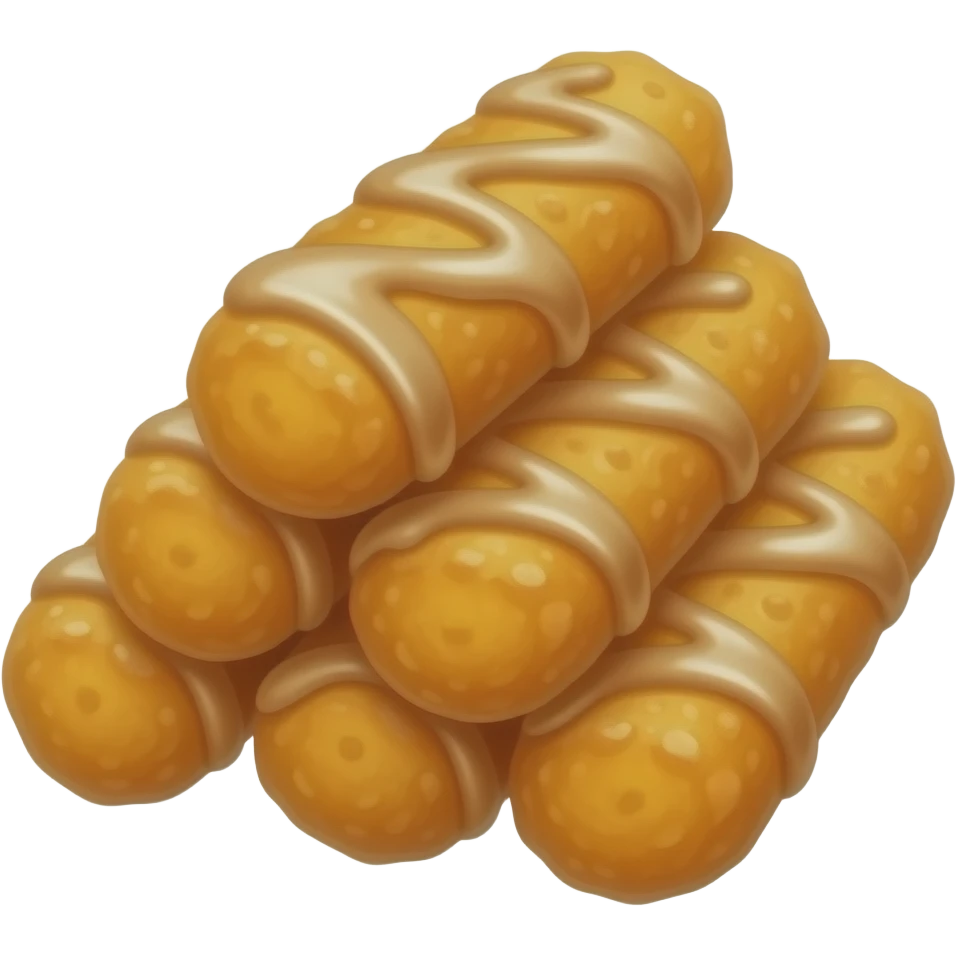 banana fritter sticks with caramel sauce emoji