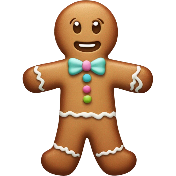 Pastel gingerbread man emoji