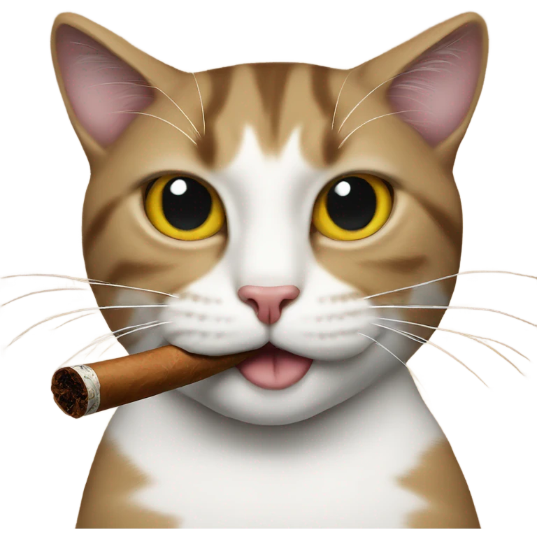 Cat smoking a cigar  emoji