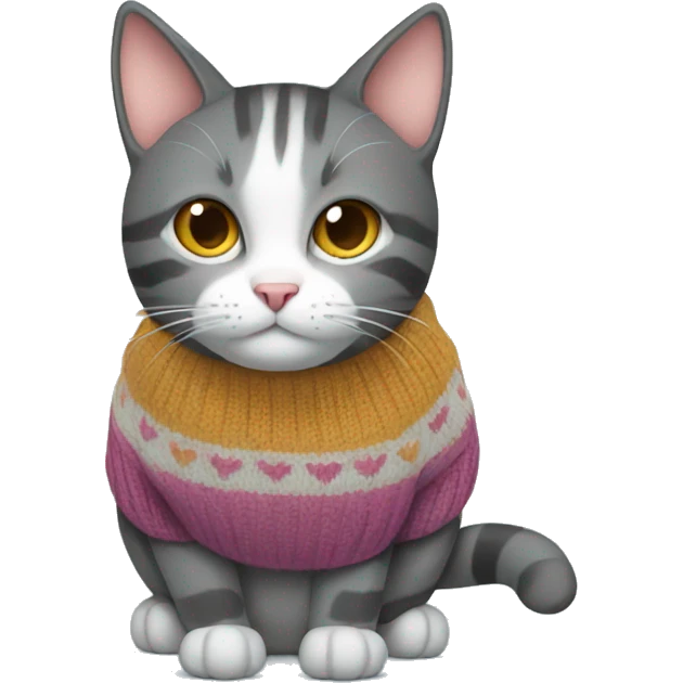 cat with sweater emoji