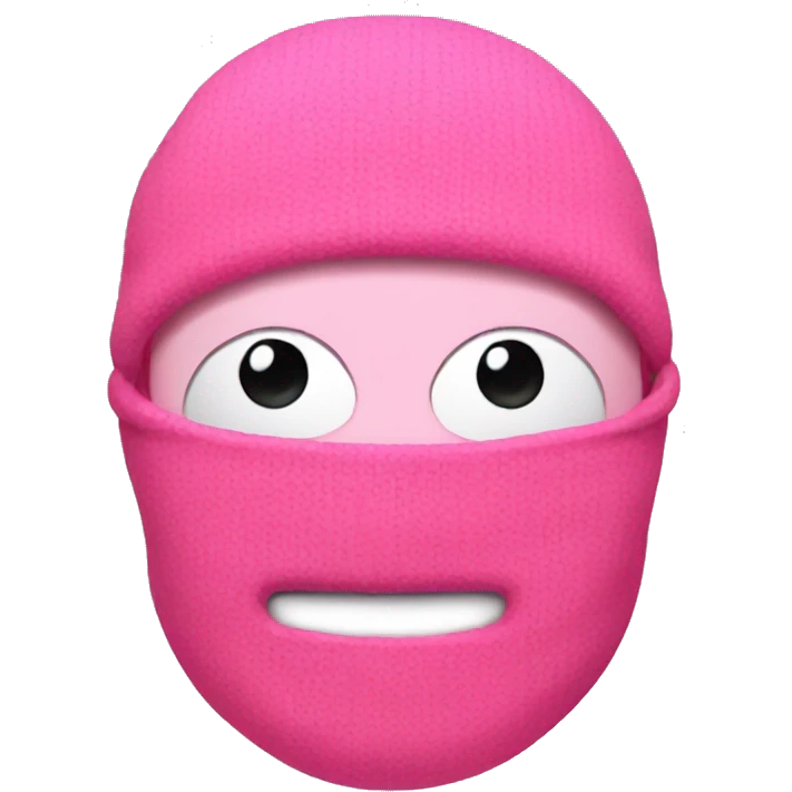 pink ski mask emoji