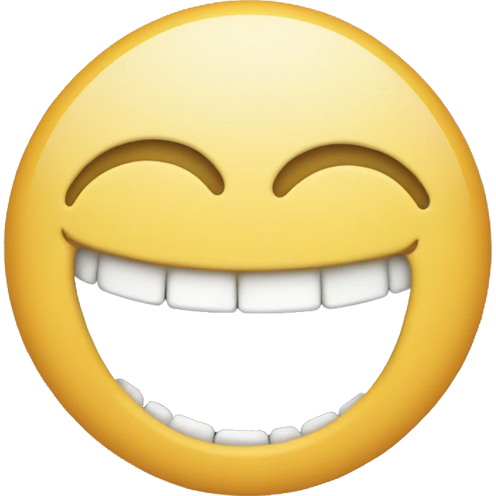 an circle emoji biting down emoji
