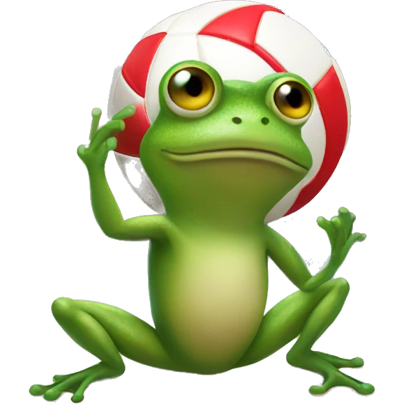 frog on a volleyball emoji