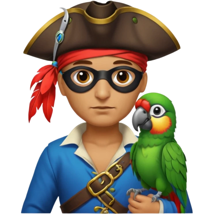 pirate and parrot emoji