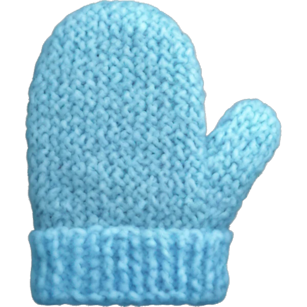 baby blue knitted mitten emoji