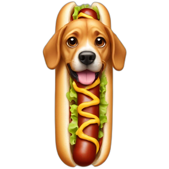 dog hotdog emoji