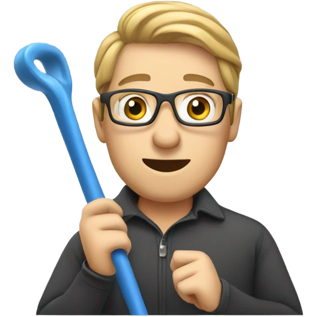 Teacher playing the sport of curling emoji
