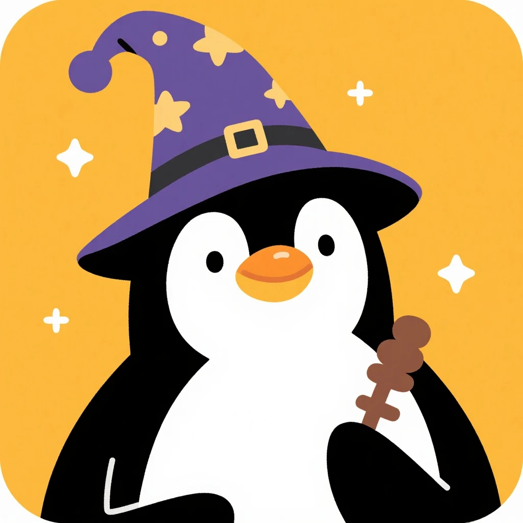 Penguin Wizard emoji