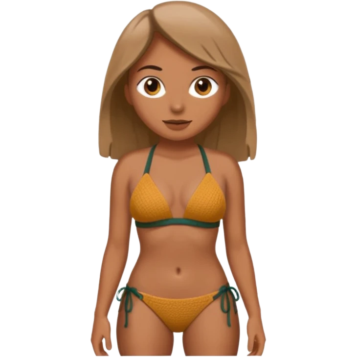 Brown bikini clothes emoji