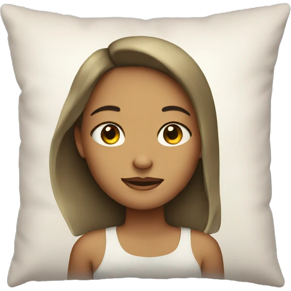 a girl with a pillow emoji