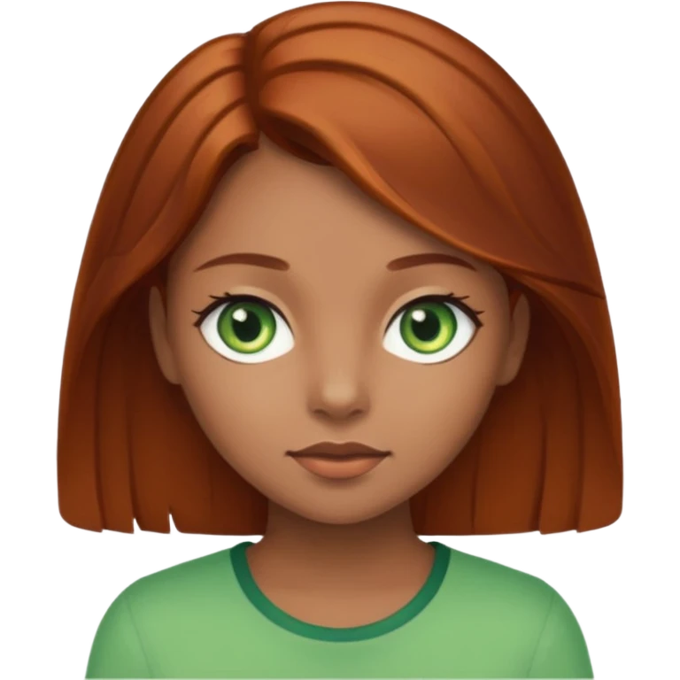 Girl with light brown skin auburn hair emoji