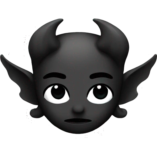 Half demon , half angel. Black color only emoji