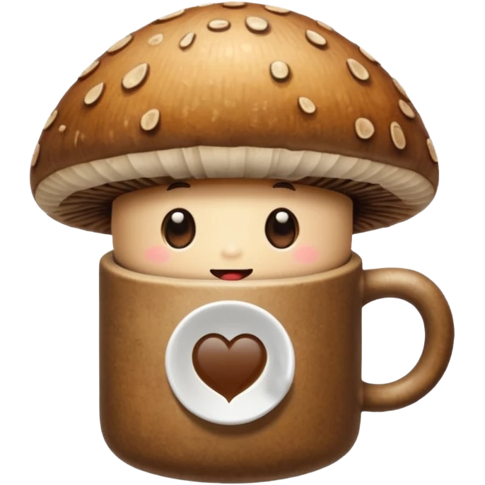 mushroom drinking coffee emoji