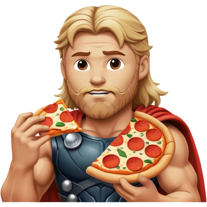 Thor eat pizza emoji