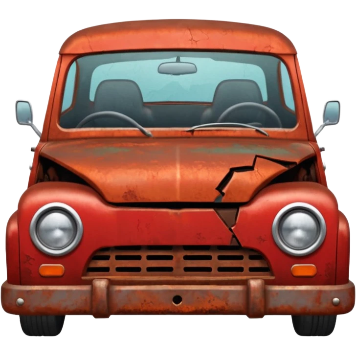 Broken Urban Vehicle red emoji