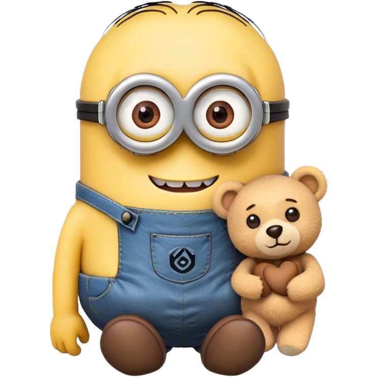 Minion with teddy bear emoji