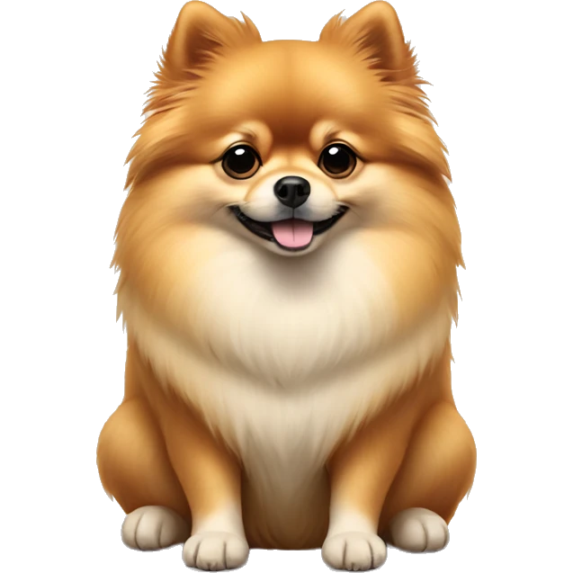 Pomeranian meditating emoji