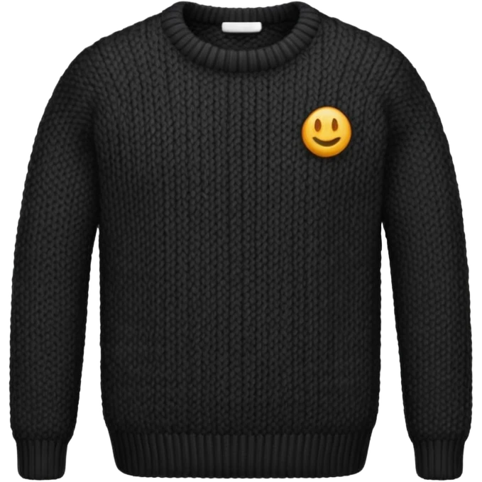 sweter:negro emoji