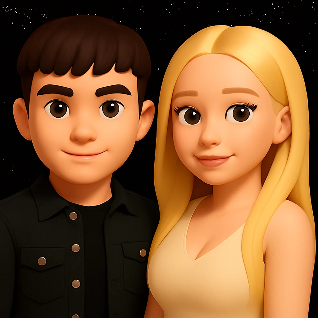 Make the upper body of the girl slightly more voluminous for a more balanced silhouette, while preserving the overall look and style of a 3D emoji. Maintain the 3D emoji style characteristics in the edit. emoji