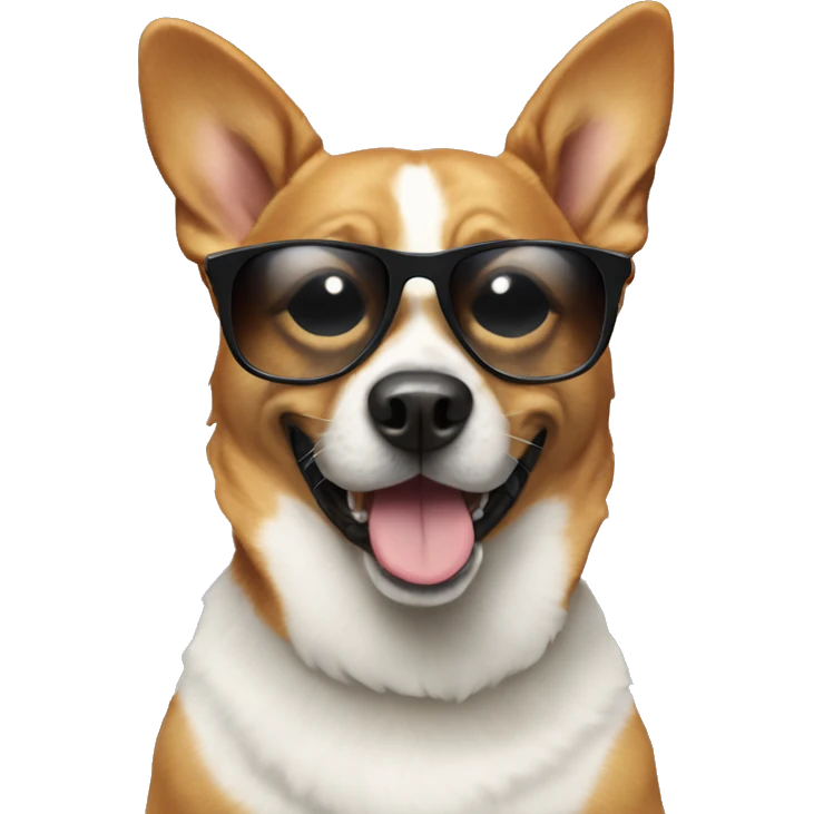 Dog with sunglasses  emoji