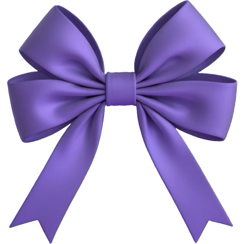 elegant satin hair bow emoji