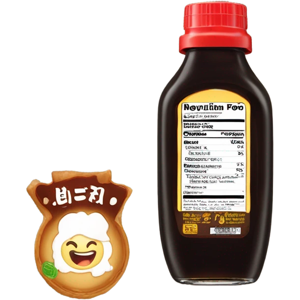A bottle of teriyaki sauce  emoji