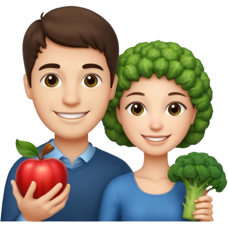 Crie para mim um emoji de Nutricionista casal homem e mulher emoji