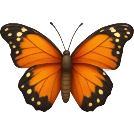 Orange butterfly emoji