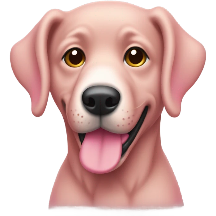 Perro rosa emoji