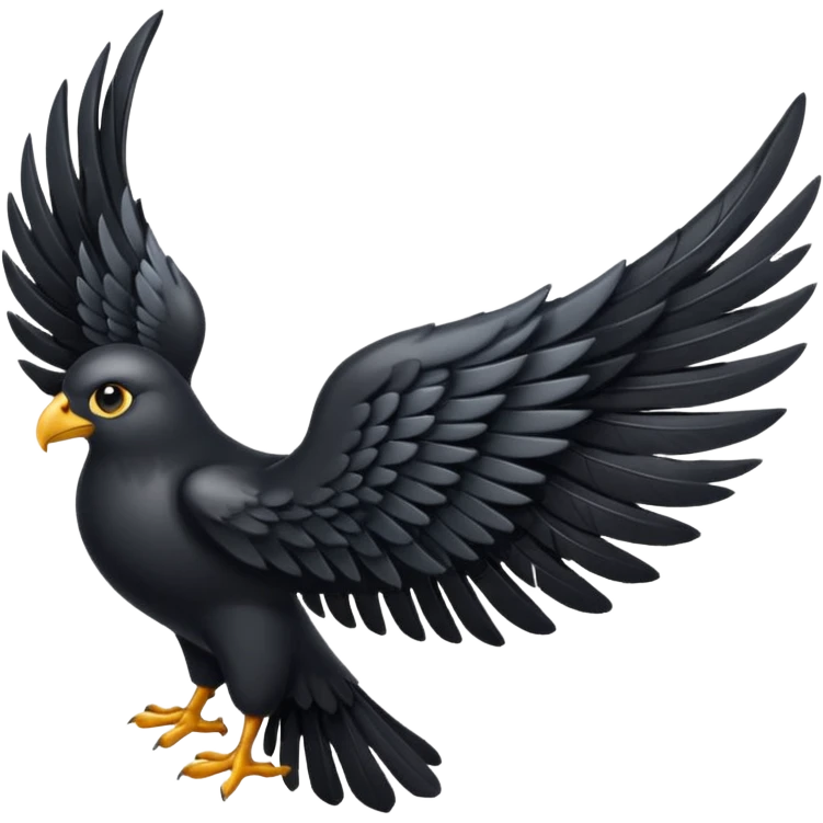 Black wing emoji