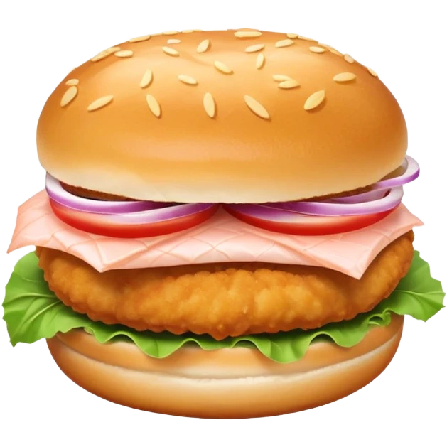 Light pink fried fish sandwich  emoji