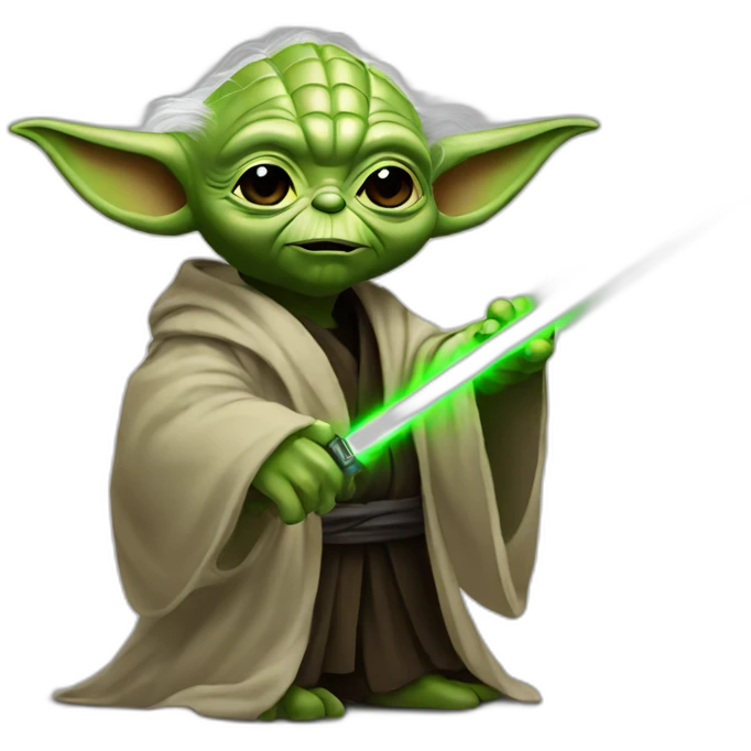 yoda fighting dark vador emoji
