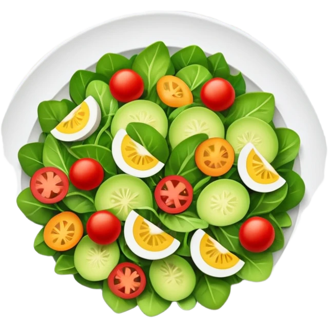 A plate of salat emoji