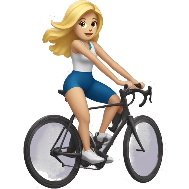 blonde woman Cycling emoji