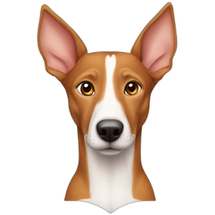 Chico con pelo corto con podenco marrón emoji