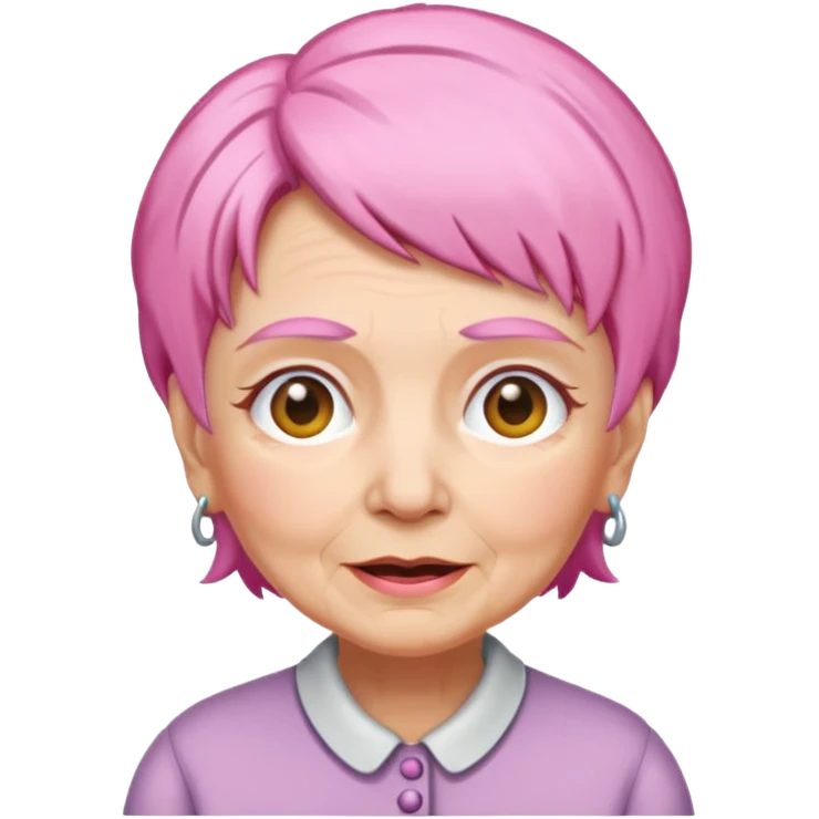 pink haired grandma emoji