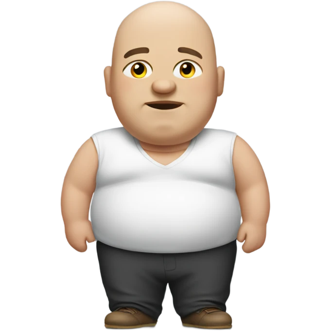 Fat bald guy emoji