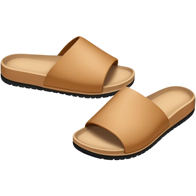 open toe male tan slide emoji