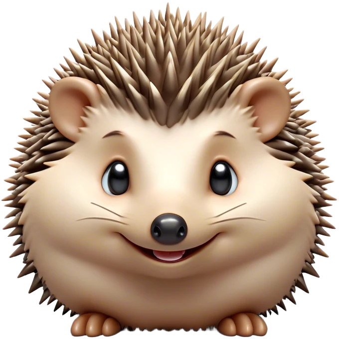 Cinematic Cheeky Hedgehog Portrait Emoji, Head tilted playfully with a mischievous squint and a tiny, cheeky grin, showcasing a compact, prickly body with soft quills and perky little ears, Simplified yet remarkably expressive features, highly detailed, glowing with a vibrant, playful glow, high shine, spirited and quirky, stylized with an air of whimsical woodland mischief, soft glowing outline, capturing the essence of a cheeky hedgehog that looks ready to roll out of the screen with playful attitude! emoji